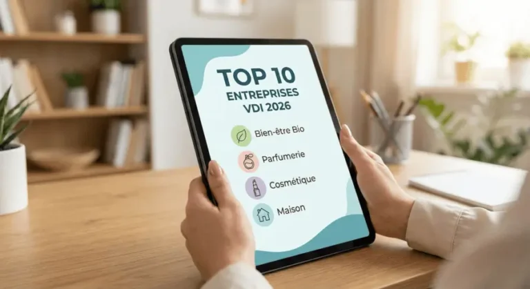 Classement sur tablette graphique illustrant la recherche de la meilleure entreprise vdi en 2026.