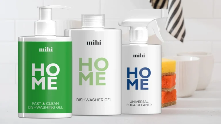 Gamme de produits ménagers écologiques Mihi Green Home (Gel vaisselle et Nettoyant universel) pour une detox de la maison