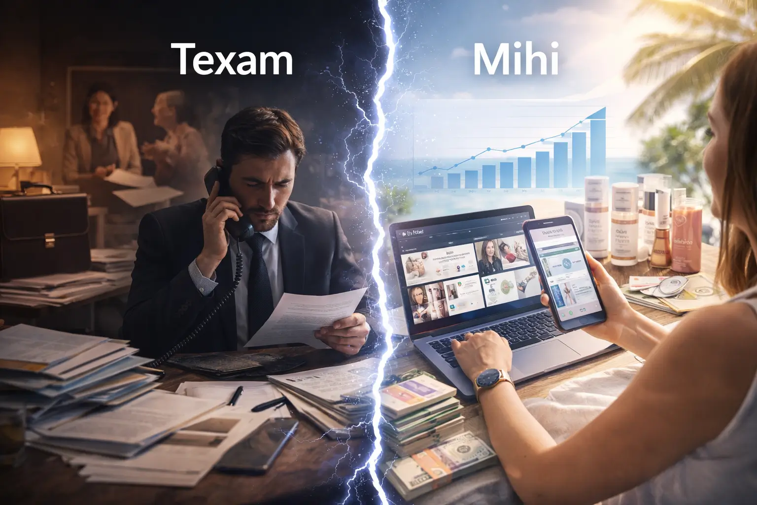 Comparaison Mihi vs Texam - Innovation produits et programme voiture VDI.