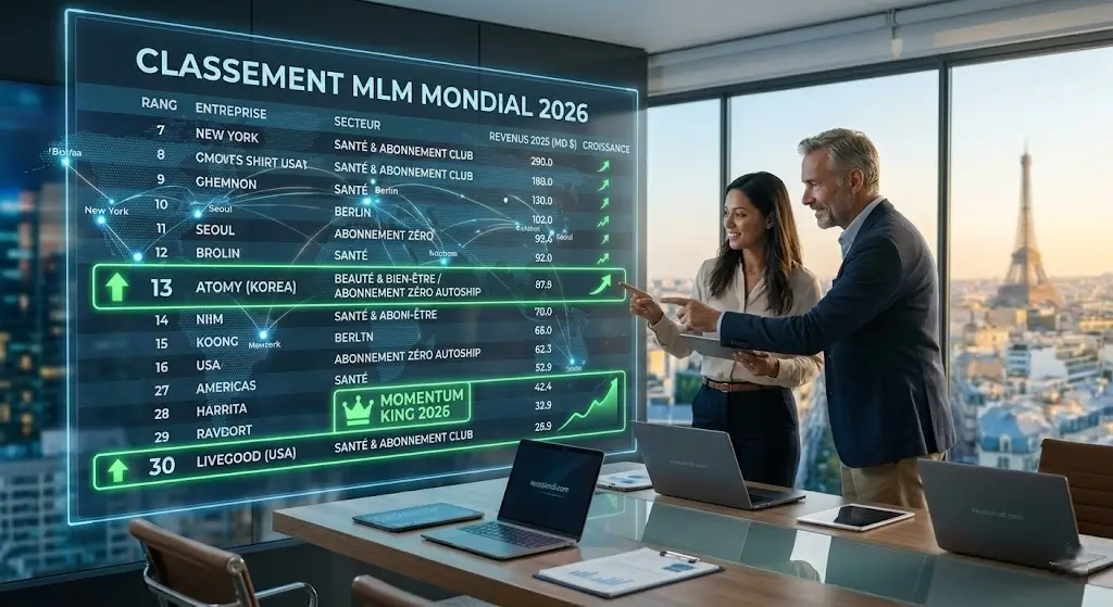 Classement MLM Mondial 2026 : Le Guide ULTIME du Top 30 3 Classement MLM Mondial 2026