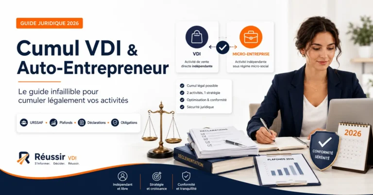 Cumul VDI et auto-entrepreneur en 2026 : guide juridique complet sur les règles URSSAF, plafonds, déclarations et obligations légales