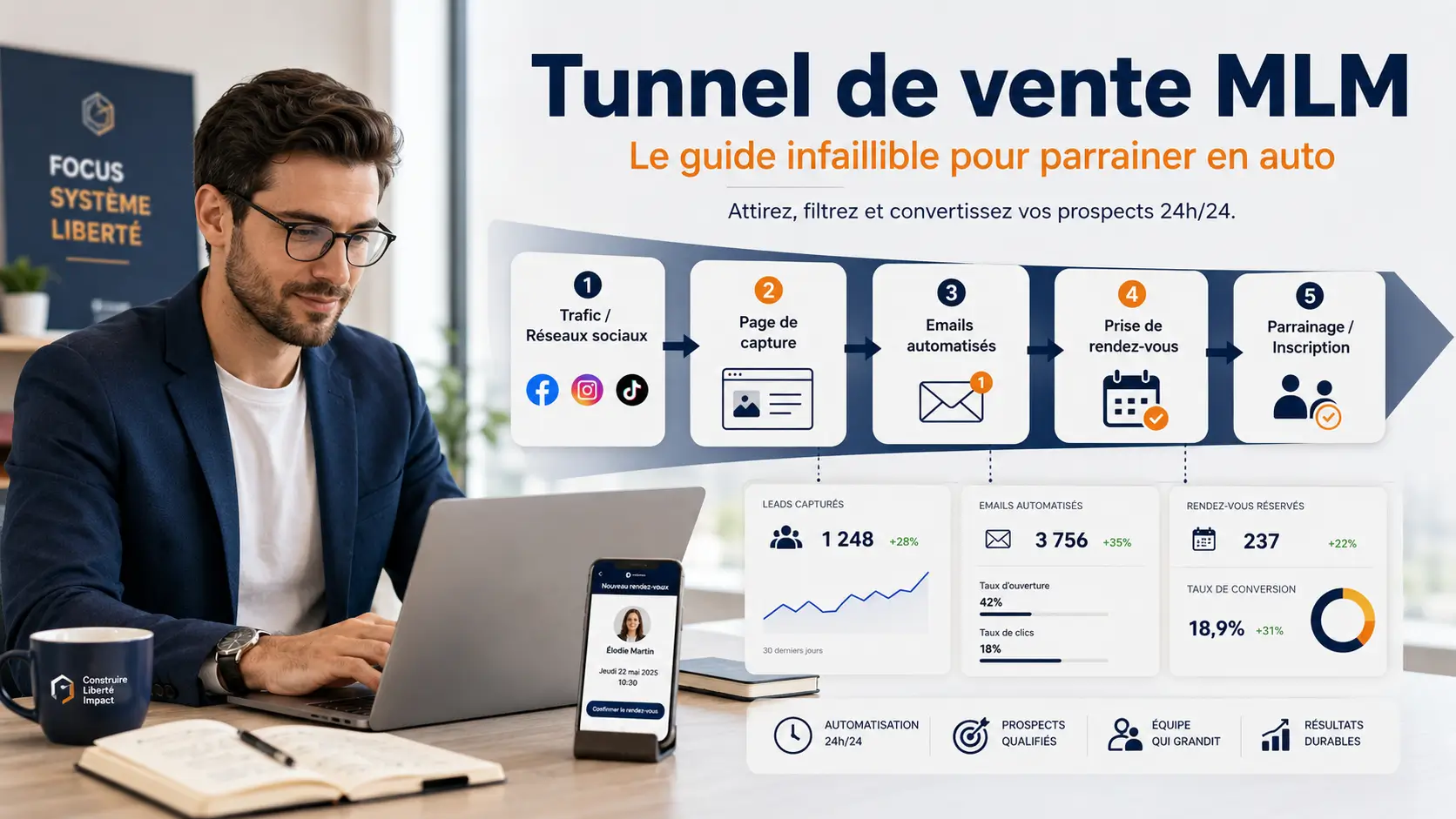 Tunnel de vente MLM pour automatiser le parrainage en 2026