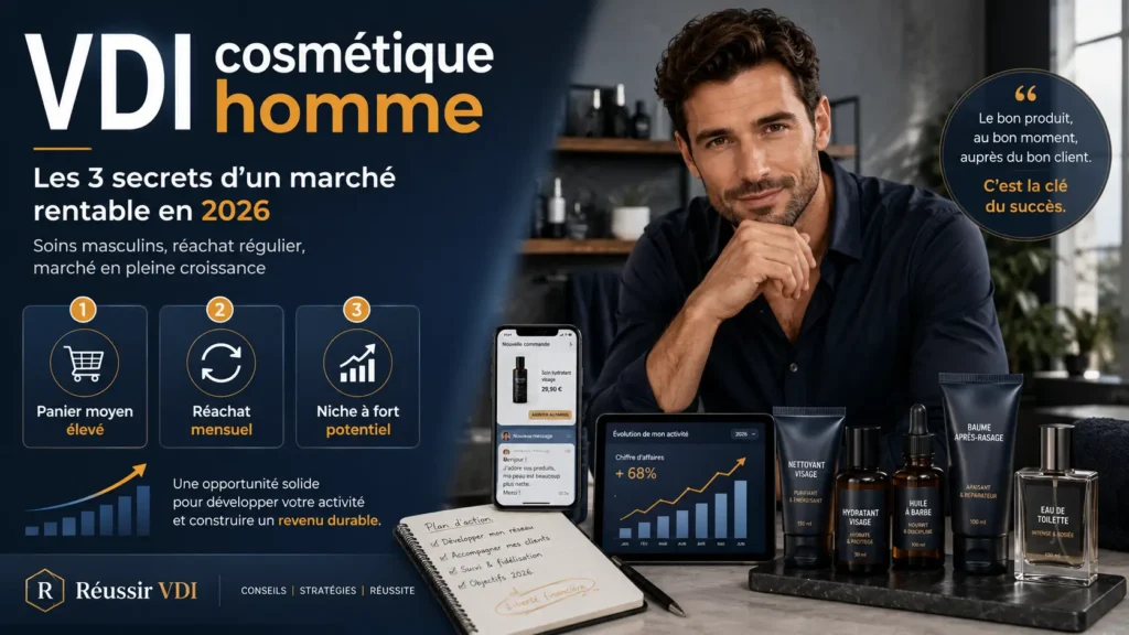 Vdi cosmetique homme : Les 3 Secrets d'un Marché Rentable en 2026 2 VDI cosmétique homme : les 3 secrets d’un marché rentable en 2026